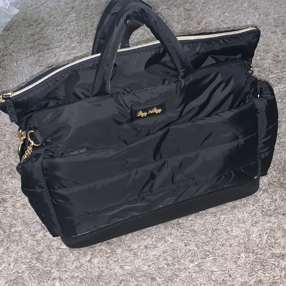 Weekender Bag Black by Itzy Ritzy Dream, Puffer baby diaper bag, or overnight.